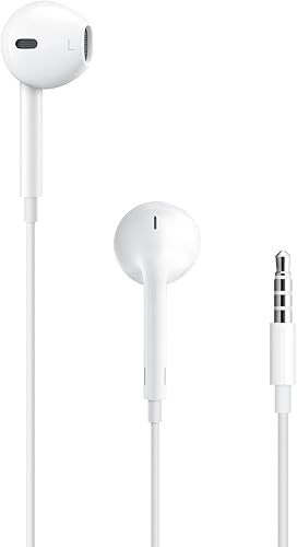 Apple Auriculares EarPods con enchufe de 0.138 in, auriculares con cable con control remoto integrado para controlar la música, llamadas telefónicas