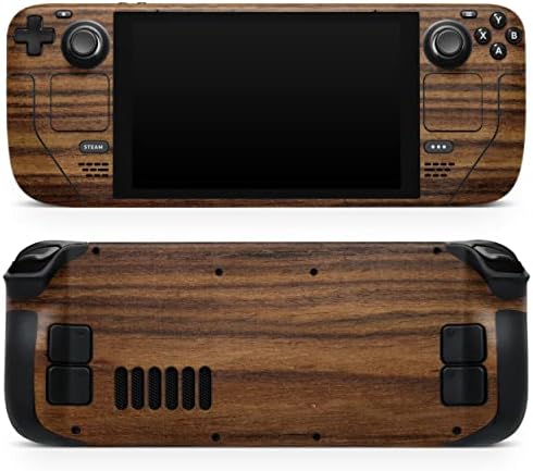 Design Skinz - Compatible with Steam Deck - Skin Decal Protective Scratch-Resistant Removable Vinyl Wrap Cover - Bright Ebony Woodgrain