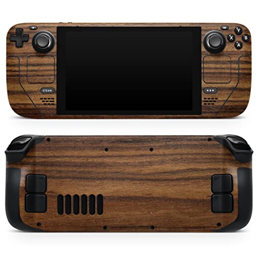 Design Skinz - Compatible With Steam Deck - Skin Decal Protective Scratch-Resistant Removable Vinyl Wrap Cover - Bright Ebony Woodgrain #TOP24