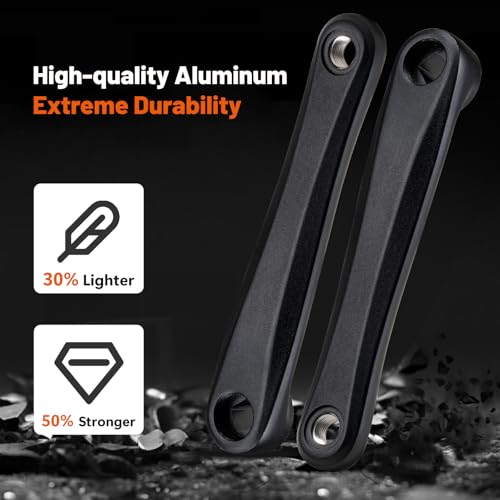 BAFANG E-Bike Crank Arm Aluminium Alloy 2 Pieces E-Bike Crank Arm Left Crank and Right Crank for Electric Bicycle BBS Middle Drive Motor - Thumbnail 4