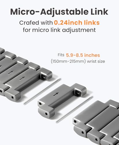 Image of Titanium Band for Apple Watch Ultra 3 /2 /1 49mm & Series 11 /10 46mm, Grade 5 Titanium Apple Watch Ultra Band for Men with Magnetic Clasp, Durable DLC Scratch Resistant Metal Ultra 3 Watch Band