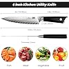 SHAN ZU Damascus Chef Knife 6 inch,67-Layer Japanese Steel 10Cr15CoMoV Kitchen Knife, High Carbon Super Sharp Japanese Chef Knife, All Purpose Professional Kitchen Utility Petty Knives with G10 Handle