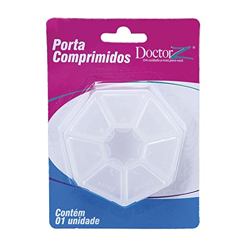 Porta Comprimidos Organizador Semanal 7 Divisórias Braile