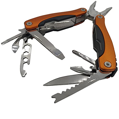 15 In 1 Portable Pocket Multifunctional Multi Tool, With Spring-Action Pliers And Folding Saw, Stainless Steel With Nylon Sheath, Multifunctional Folding Tool And Knife, Camping Tool Fishing Pliers #TOP3