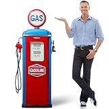 Fiwochic 5.3 ft Gas Pump Cardboard Stand-up Cutout Life-Size Race Car Theme Party Decoration Gas Station Backdrop Photo Props Stand up Cardboard for Party Supply