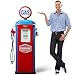 Fiwochic 5.3 ft Gas Pump Cardboard Stand-up Cutout Life-Size Race Car Theme Party Decoration Gas Station Backdrop Photo Props Stand up Cardboard for Party Supply
