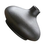 LOORGVEL Vase Céramique Rétro Élégant Décoration Zen Chinoise Petit Modèle Rond Noir Ornement Floral Chic pour Maison et Bureau