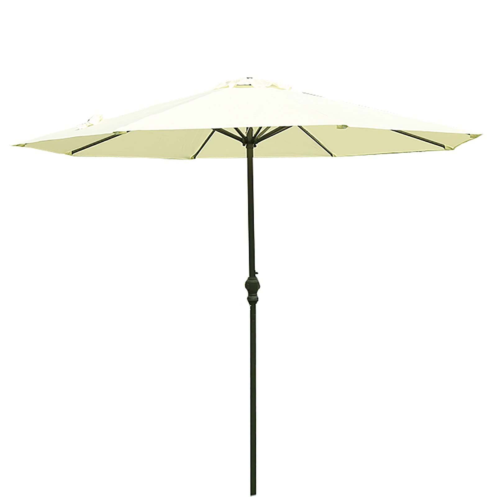 WDSOPK Large Patio Parasol with Ribs & Crank, Waterproof 2.7m Outdoor Garden Market Table Umbrella, Portable Pool Sun Shade Shelter