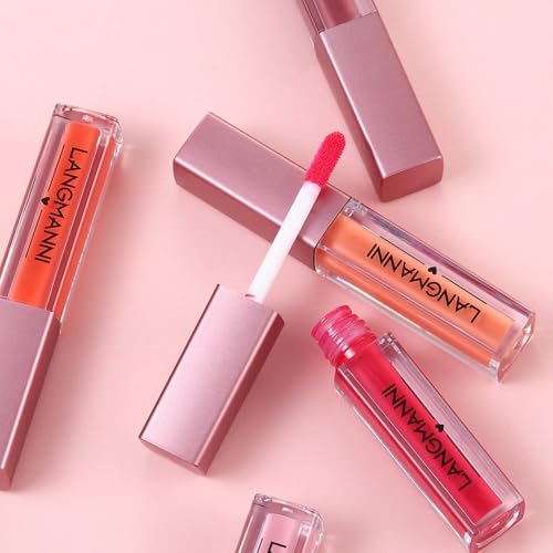12pcs Conjunto de brillo labial, Hidratante de larga duración a prueba de agua antiadherente Copa hidratante lápiz labial líquido Shimmer Lip Tinted Maquillaje Set de Regalo - imagen 8