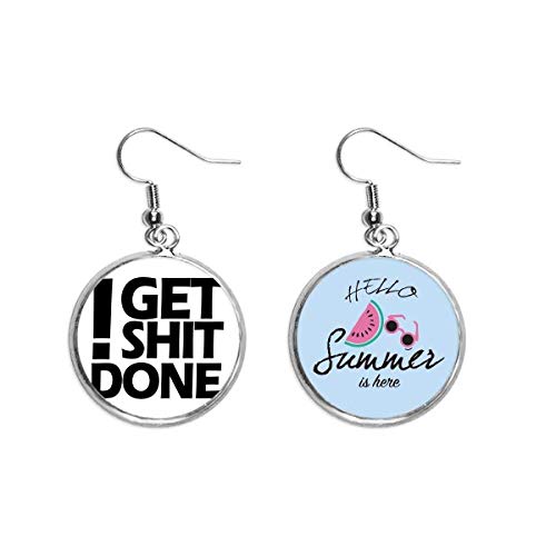 Pendientes de sandía para verano joyería veraniega hecha a mano para el lóbulo de la oreja
