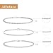 Affolace Mens Bracelet, Dainty Silver Plated Bracelets for Men Non Tanish Fashion Mens Jewelry Simple Cuban Snake Rope Link Chain Bracelet Mens Accessories 7.5 In