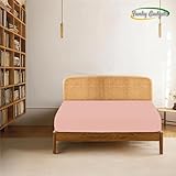 Funky Gadgets Double Fitted Sheet Blush Pink Extra Deep Pocket 16 Inch (40cm) 90 GSM Soft Brushed Microfiber Bed Sheets Easy Care Bottom Sheet (137 X 190cm) - Image 2