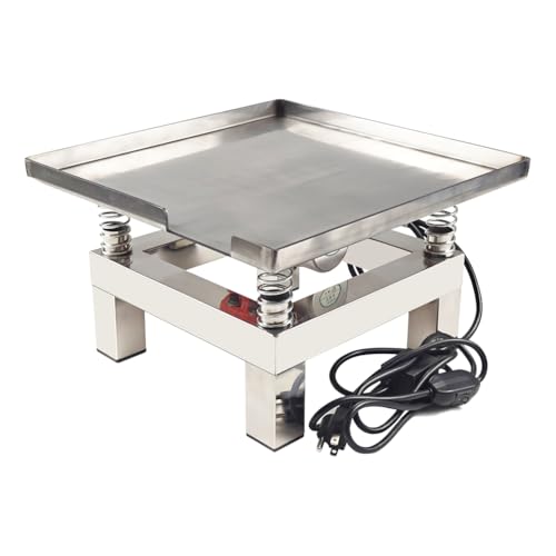 Mini Concrete Vibration Table 13.78 X 13.78 inches Small Vibrating Test Bench Stainless Steel 110V Compactor Platform for Laboratory Warehouse Workshop