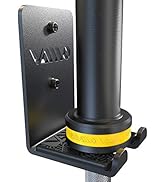 VAIIO Single Olympic Barbell Hanger,Garage Gym Bar Wall Rack,Vertical Barbell Mount Rack,Black Po...