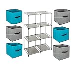 maelsa Ensemble de 7 pièces : 1 Meuble de Rangement étagère casier + 6 Boîtes de Rangement tiroirs