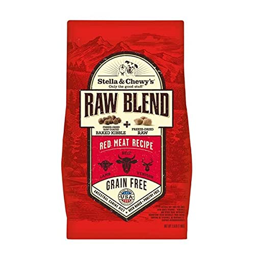 Stella & Chewy’s Baked Kibble Dry Food for Dogs – Raw Blend Red Meat Recipe – 22 Pound