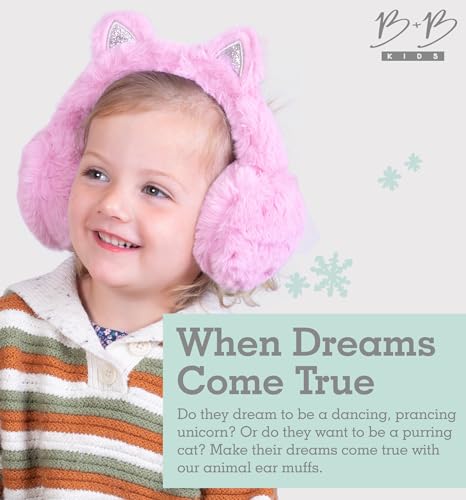 Image of Brook + Bay Kids Ear Muffs - Winter Animal Earmuffs - Cozy Ear Warmers