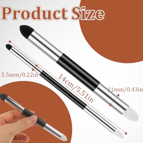 WUY Difuminadores de dibujo,Paquete de 2 pinceles de esponja de doble cara para difuminar, lavables, para borrar bocetos frotando, pinceles de dibujo de doble cara, negros - imagen 2
