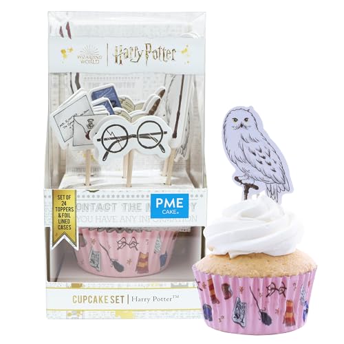 PME Harry Potter Cupcake Cases & Topper Set of 24, Harry Potter, Multicolor, 30 x 52 mm