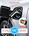 VEVOR EV Charger Extension Cable, 32Amp 21 ft J1772 Extension Cord Compatible with 120V-240V SAE J1772 Electric Vehicle Chargers, Level 1/Level 2 IP66 Heavy Duty Car Charging Cable with Carrying Bag