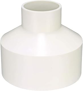 TOP-VIGOR 1 acoplamiento reductor DWV de PVC, conector adaptador de tubería de 110 mm x 50 mm, reductor de conducto para suministros de agua, color blanco