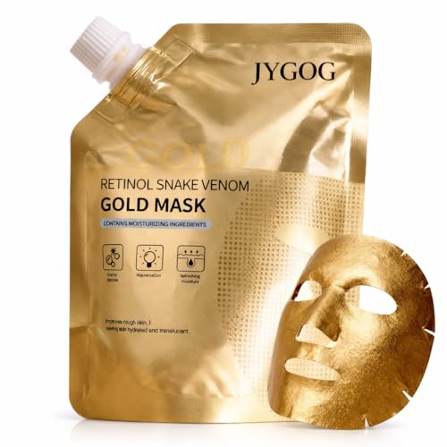 Image of Korean Glass Skin Bio-Collagen Overnight Face Mask | Collagen Overnight Peel Off Mask | Overnight Glow Duo for Uneven skin Tone | Night Wrapping Mask for Women (gold)