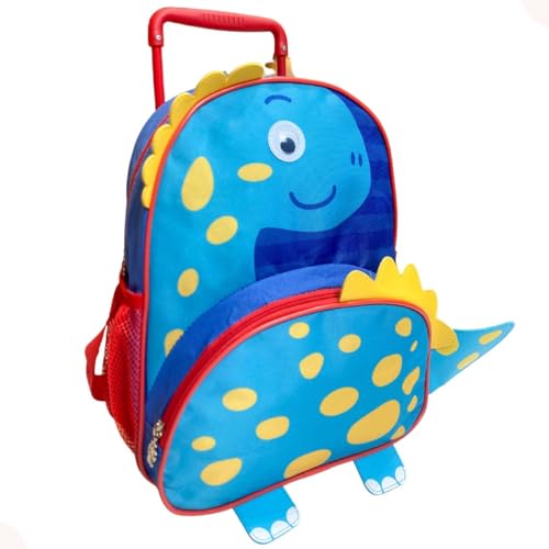 Mochila de Rodinha com Lancheira Térmica Infantil Dinossauro