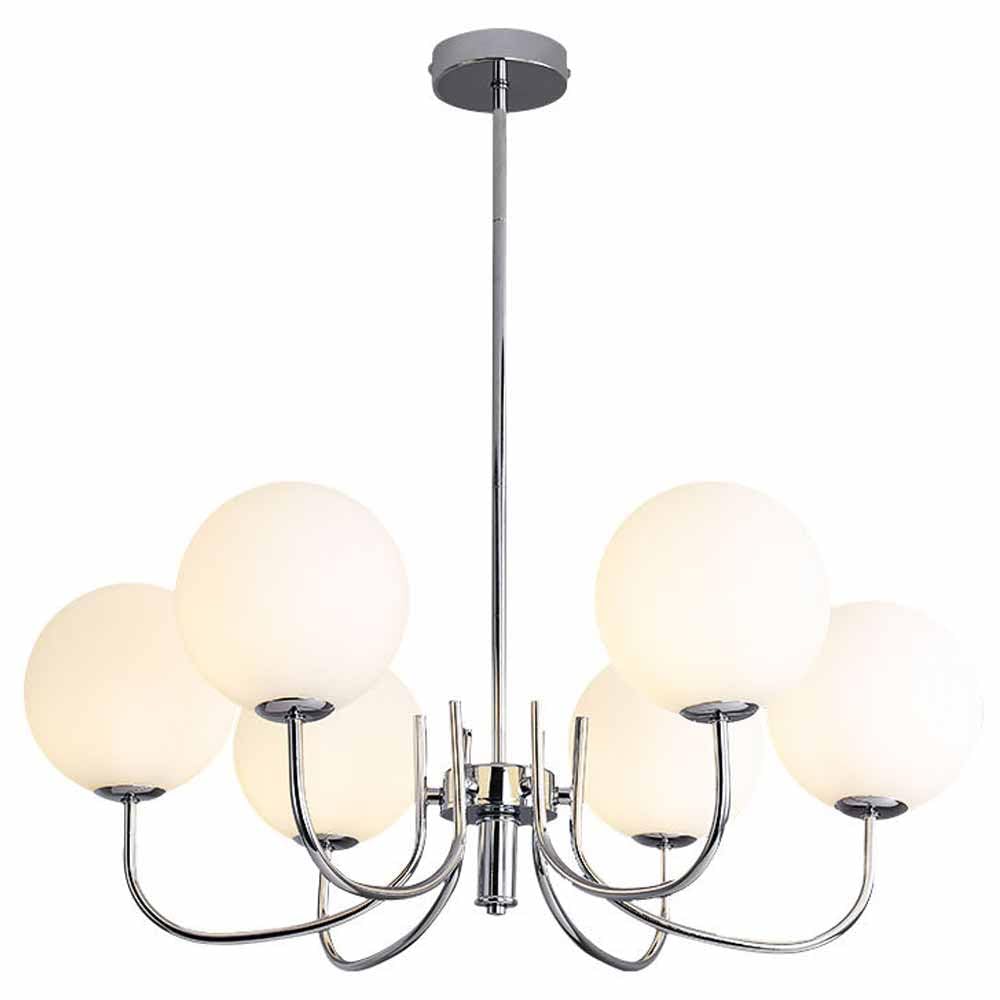 Suspension Mid-Century verre blanc opalin pour en finir avec la lumière agressive