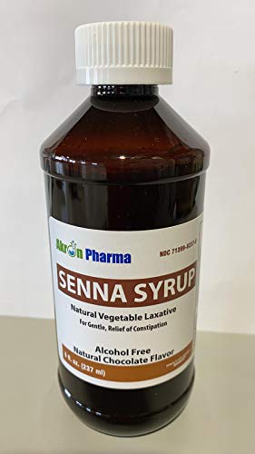Akron Senna Laxative Syrup 8 oz. 8.8 mg (Natural Chocolate Flavor)