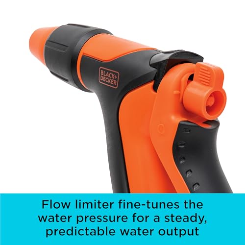 Black + Decker® Adjustable Rear Trigger Garden Hose Nozzle – Lightweight, Comfortable Grip Sprayer for Everyday Use BXWNBB57391 - image 6
