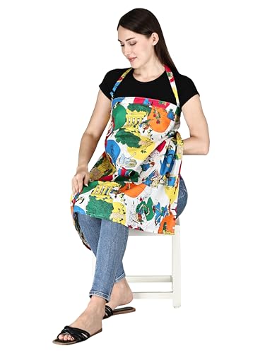 Image of Switchon Feeding Apron Cover Maternity Cover 100% Cotton Maternity Breastfeeding Multipurpose for Mothers