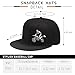 Motocross Dirt Bike Snapback Hats Adjustable Baseball Cap for Men Cool Motorcycle Skeleton Hat for Men Black Flat Bill Trucker Hats Snap Back Baseball Hat Cycling Skull Fitted Caps for Mens