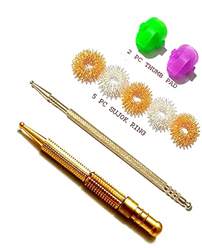 Image of Shop Sujok acupressure Jimmy(2 Pc) + 5 Pc Sujok Ring+ 2 Pc Thumb Pad