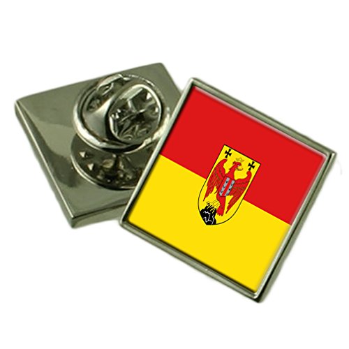 Insignia de solapa Burgenland de diseño cuadrado personalizado y grabado en alta precisión