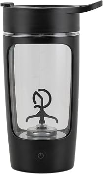 Protein Powder Mixer Shaker Cup Electric Portable Bottle for Coffee Free with USB Rechargeable 1200Mah,Black