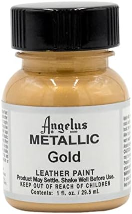 Angelus Metallic-1 oz Leather Paint, Gold