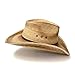 Western Express Palm Straw Cowboy Hat - Pinch Front Style with Distressed & Burnt Finish | Cowboy Hats for Men and Women (US, Alpha, Large, Classic Brown)