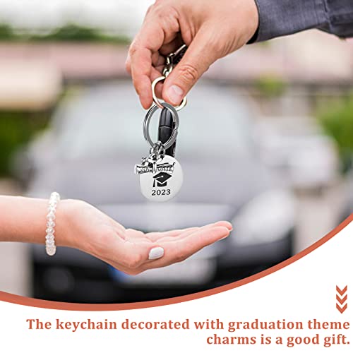 Logofun 5 Pcs Class Of 2023 Keychain Graduation Keychain For Him Her Inspirational Stainless Steel Key Chain 2023 Graduation Gifts Graduate #TOP4