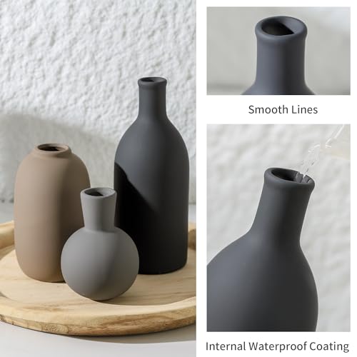 Vase en céramique rustique multicolore pour sublimer votre table de salon
