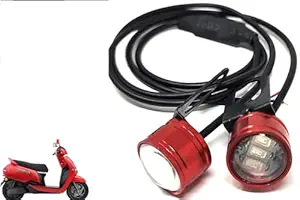 Smarter Ride Red Colour 6 Led Strobe Light for Bike | Warning Emergency Police Light | Motorcycle Strobe Light | Compatible with TVS i Qube Electric