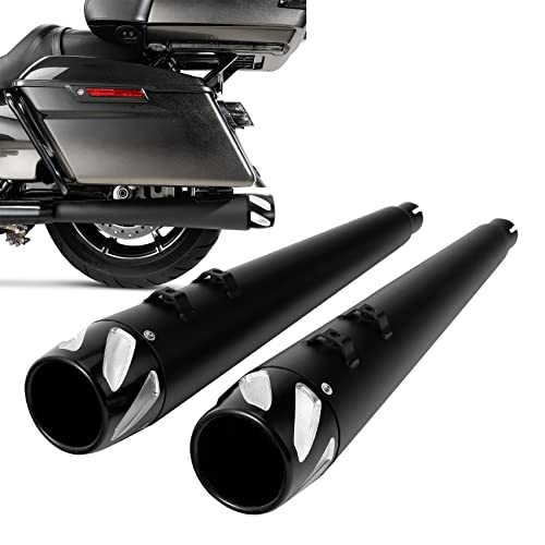 Tuyaux d'échappement 4" pour Harley Touring 1995-2016 pot silencieux mégaphone custom