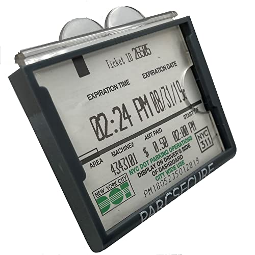 Parking Receipt Holder to Securely Display Parking Receipts from Machines in Many US Cities and Abroad. Prevent Parking Tickets by Securely Displaying Proof of Payment.……(Steel Grey)