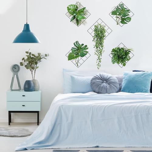 Teokantz 3D Wandaufkleber Pflanzen Set - 5 Stück Wandtattoo Pflanzen Grün, 3D Wandsticker Pflanzen, Wandtattoo Selbstklebend für Wohnzimmer Schlafzimmer – Bild 6