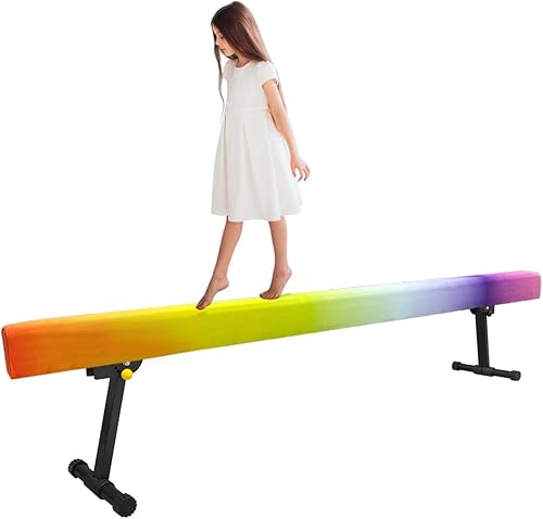 Viga de equilibrio ajustable, equipo de gimnasia de viga de piso alto y bajo, haz de gimnasia profesional para niños, entrenamiento en casa con