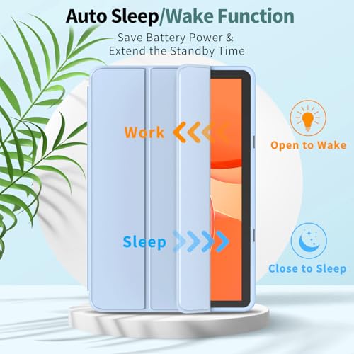 Sanyetral Tablet Protective Case with Auto Wake/Sleep Function, Incompatible with TCL Nokia -Light Blue by Sanyetral - Image 4
