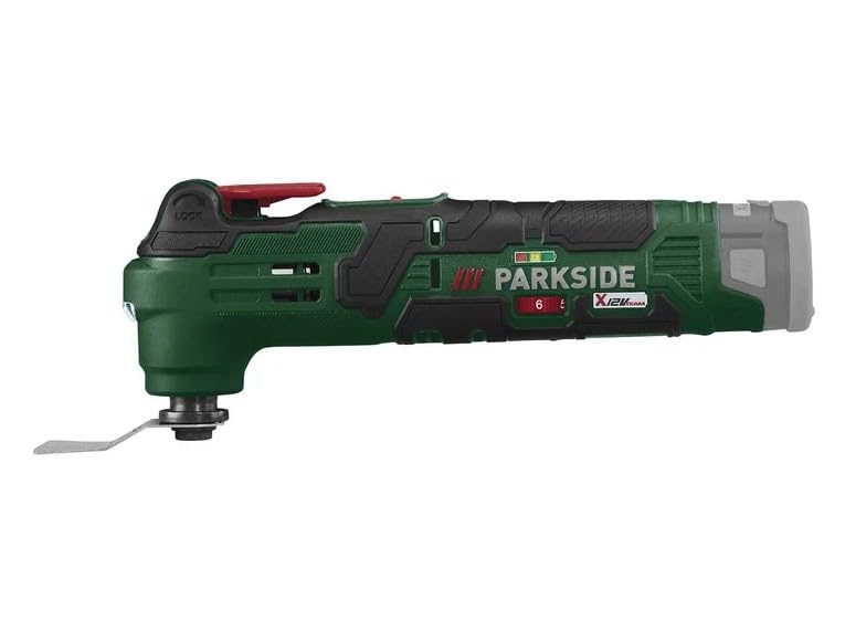 PARKSIDE Herramienta Multifunción Inalámbrica, 12V, Tecnología Oscilante, LED Integrado, Verde NO CONTIENE BATERIA