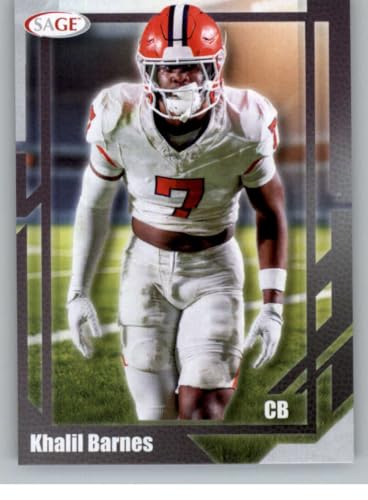 2026 Sage Retail Silver #51 Khalil Barnes Clemson Tigers Official College Football Card in Raw (NM or Better) Condition