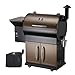 Z GRILLS Wood Pellet Grill Smoker with PID Control, Rain Cover, 700 sq. in Cooking Area for Outdoor BBQ, Smoke, Bake and Roast, 700D