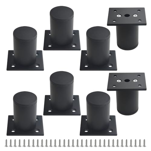 WMYCONGCONG 8 Pcs Furniture Legs Metal Cabinet Leg 6cm Adjustable Aluminum Alloy Cabinet Desk Sofa Legs Furniture Replacement Legs Corner Risers Heavy Duty Table Chair Leg Extenders