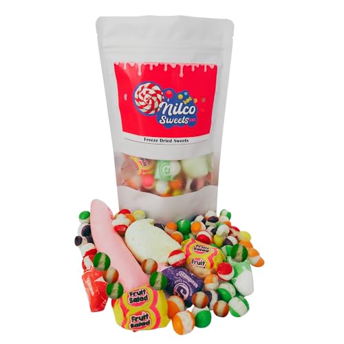 Freeze Dried Sweets Mix 100g Best sour variety bag of all your favourite freeze dried sweets candy Vegetarian Sweets Bulk Bag Sweets Party bag